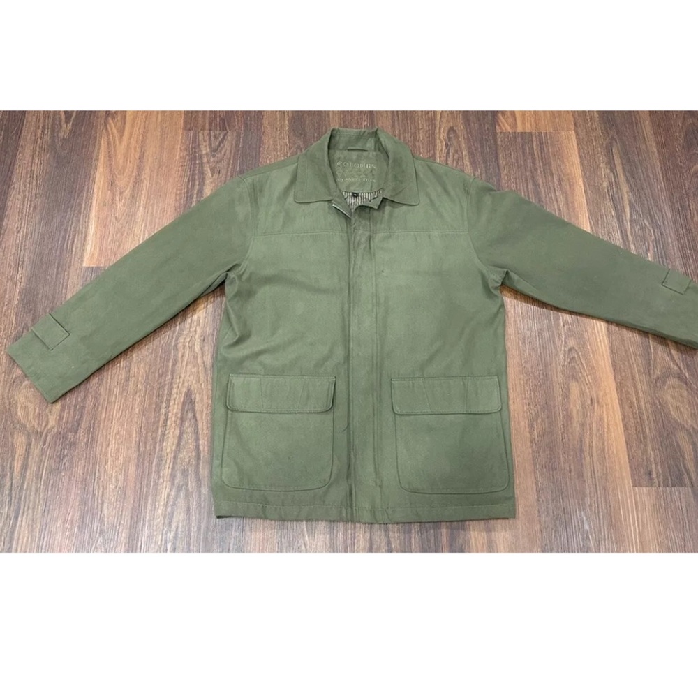 Alexander Julian Colours Size M Tan light weight Suede Jacket Vintage